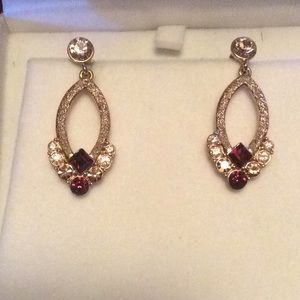 Beautiful Cognac color stone Earrings